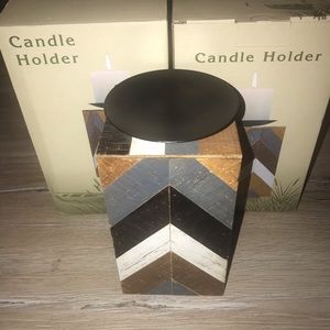 3 set Distress Wood Candle Holder